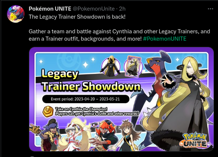 Pokemon Unite Legacy Trainer Showdown Cynthia: Schedule, requirements,  rewards, and more