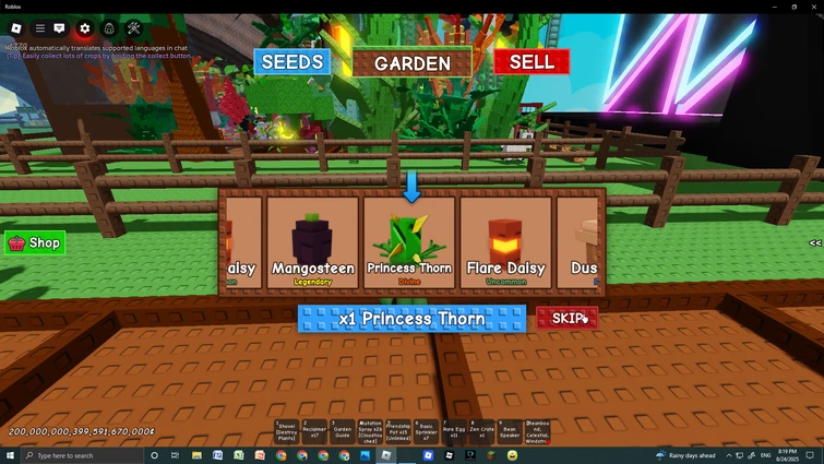 notice how the princess thorn goes from the left to the middle and then ...