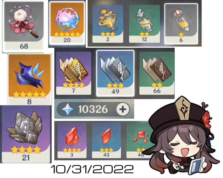 Hu Tao's Ascension Materials Genshin Impact HoYoLAB