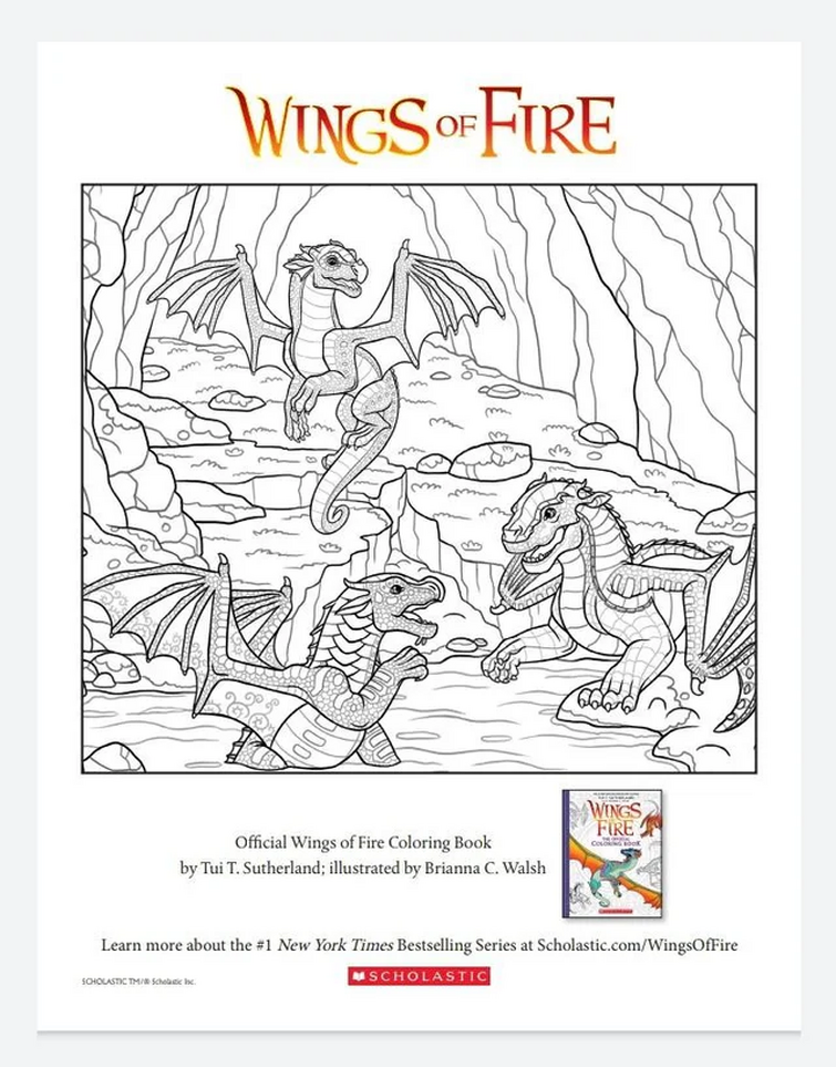 wings of fire coloring pages