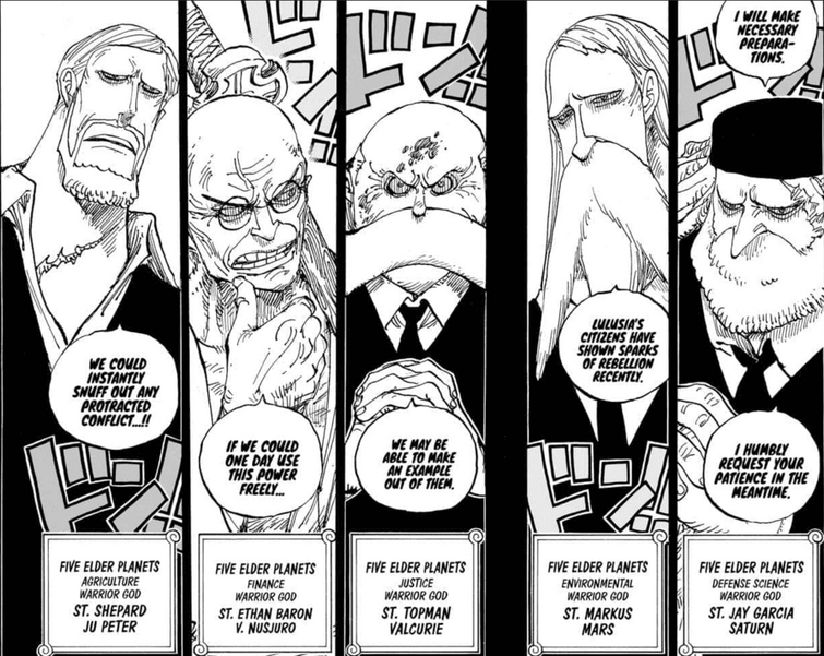 One Piece 1094 Spoilers: Do all Five Elders Have Yokai-Themed