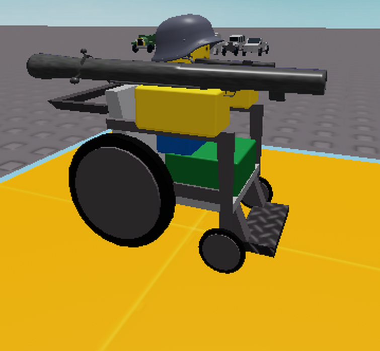my new main avatar, the tank destroyer guy from noobs in combat