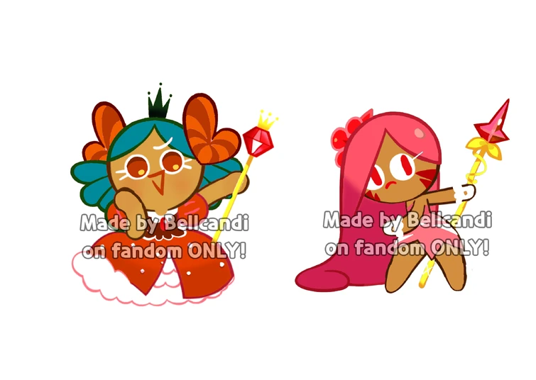 Badly color swapped fanart of tiger lily cookie and princess cookie