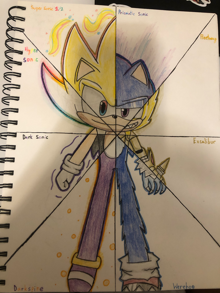 Excalibur sonic vs darkspine sonic #excalibursonic #darkspinesonic