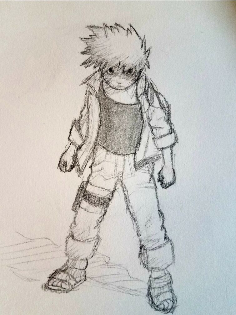 Pencil drawings of Kakashi for all you fellow Kakashi fans! : r/Naruto