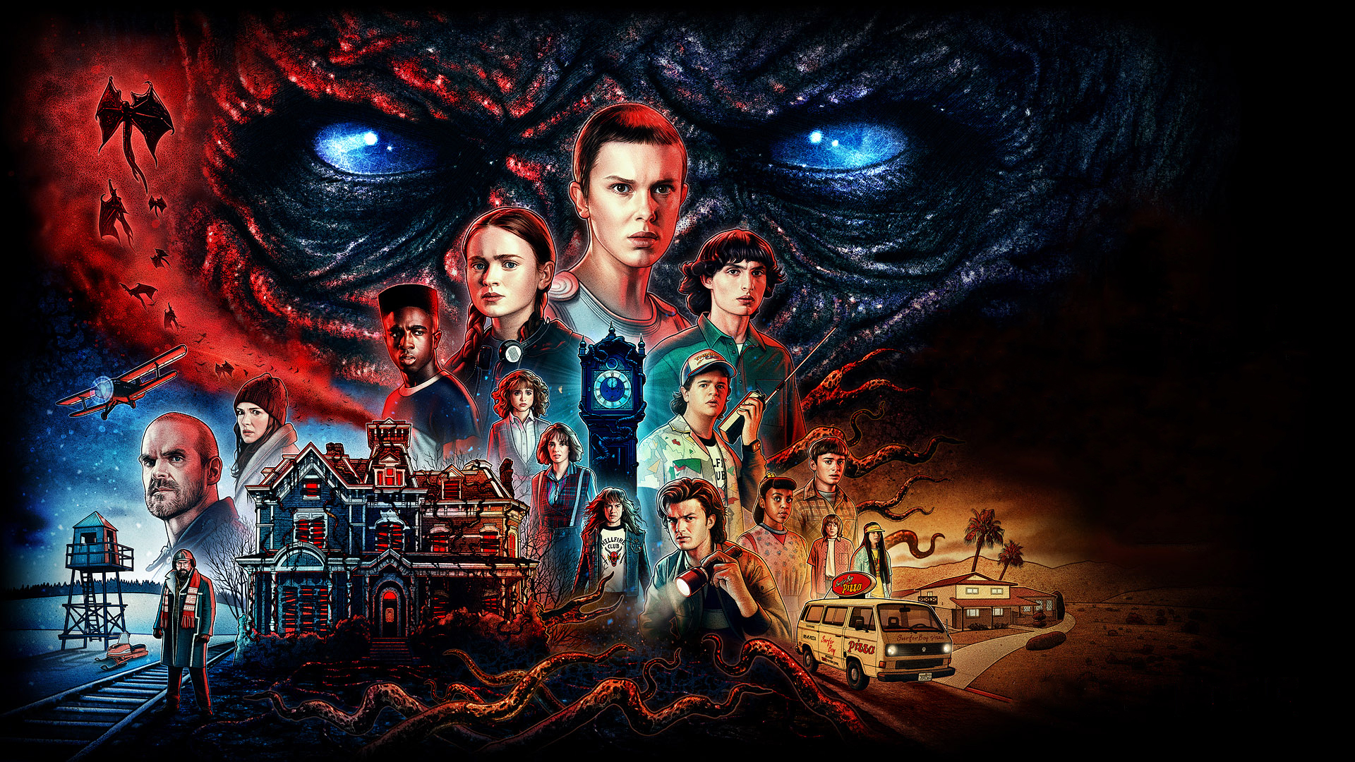 Đánh giá tập 8 và 9 Stranger Things Mùa 4 - Các tập 8 và 9 của Stranger Things Mùa 4 được đánh giá là hai tập hấp dẫn nhất trong loạt phim này. Hãy để những hình ảnh từ những tập này đưa bạn vào thế giới đầy bí ẩn và lạ lẫm của Stranger Things và cảm hứng chinh phục cảm xúc của riêng bạn.