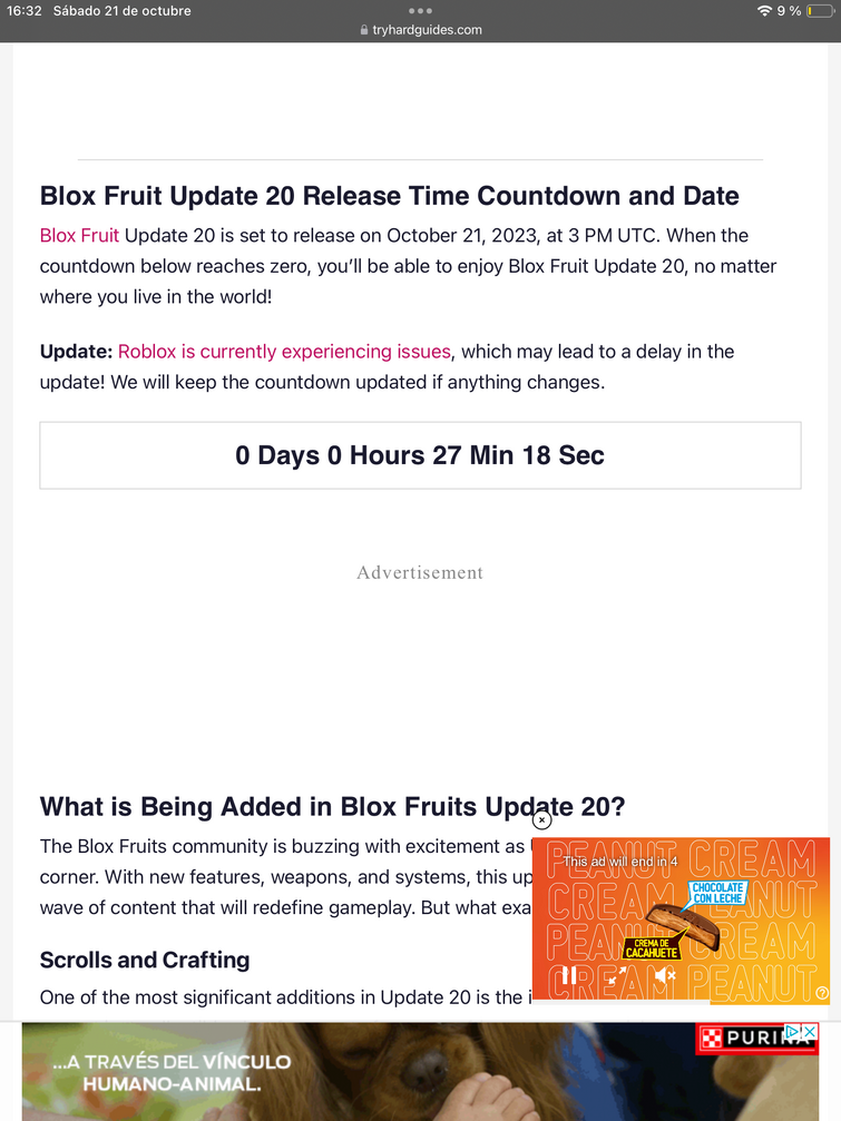 Blox Fruit Update 20 Countdown 2023