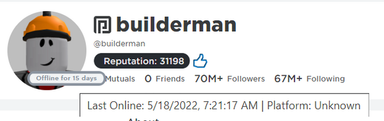 Builderman was online
