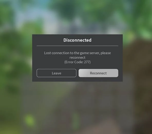 What does it mean Roblox disconnected lost connection to the game