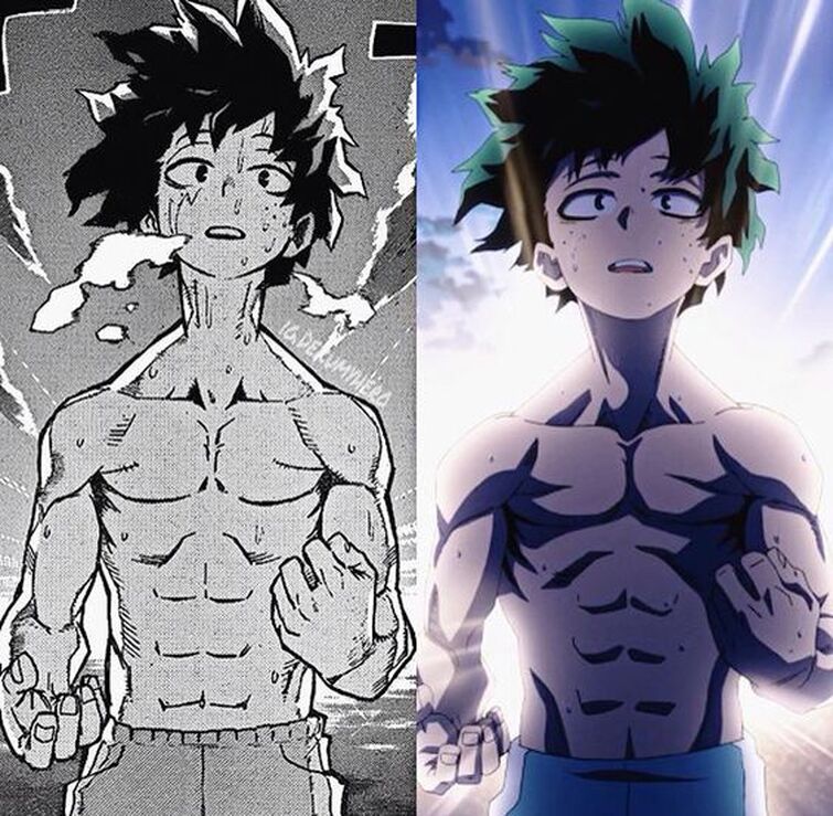 Deku's physique from S1 ep3 to S2 End of term arc. | Fandom