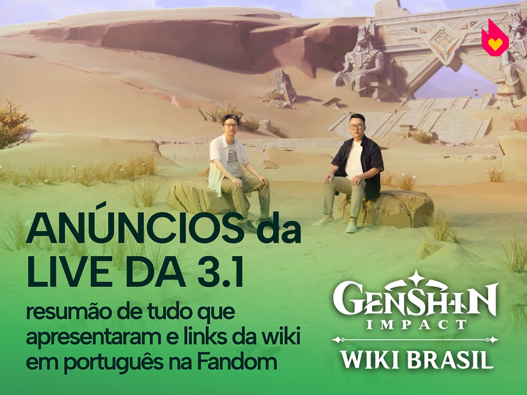 Genshin Impact Brasil - Saudações, Viajantes! Aqui estão os
