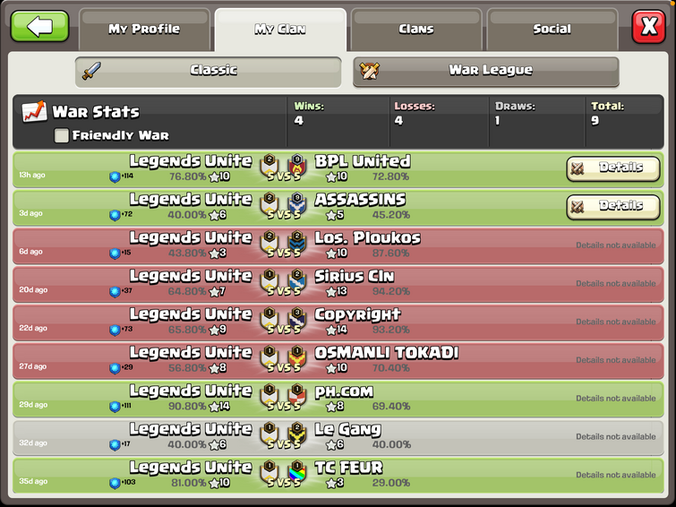 livelli clan clash of clans