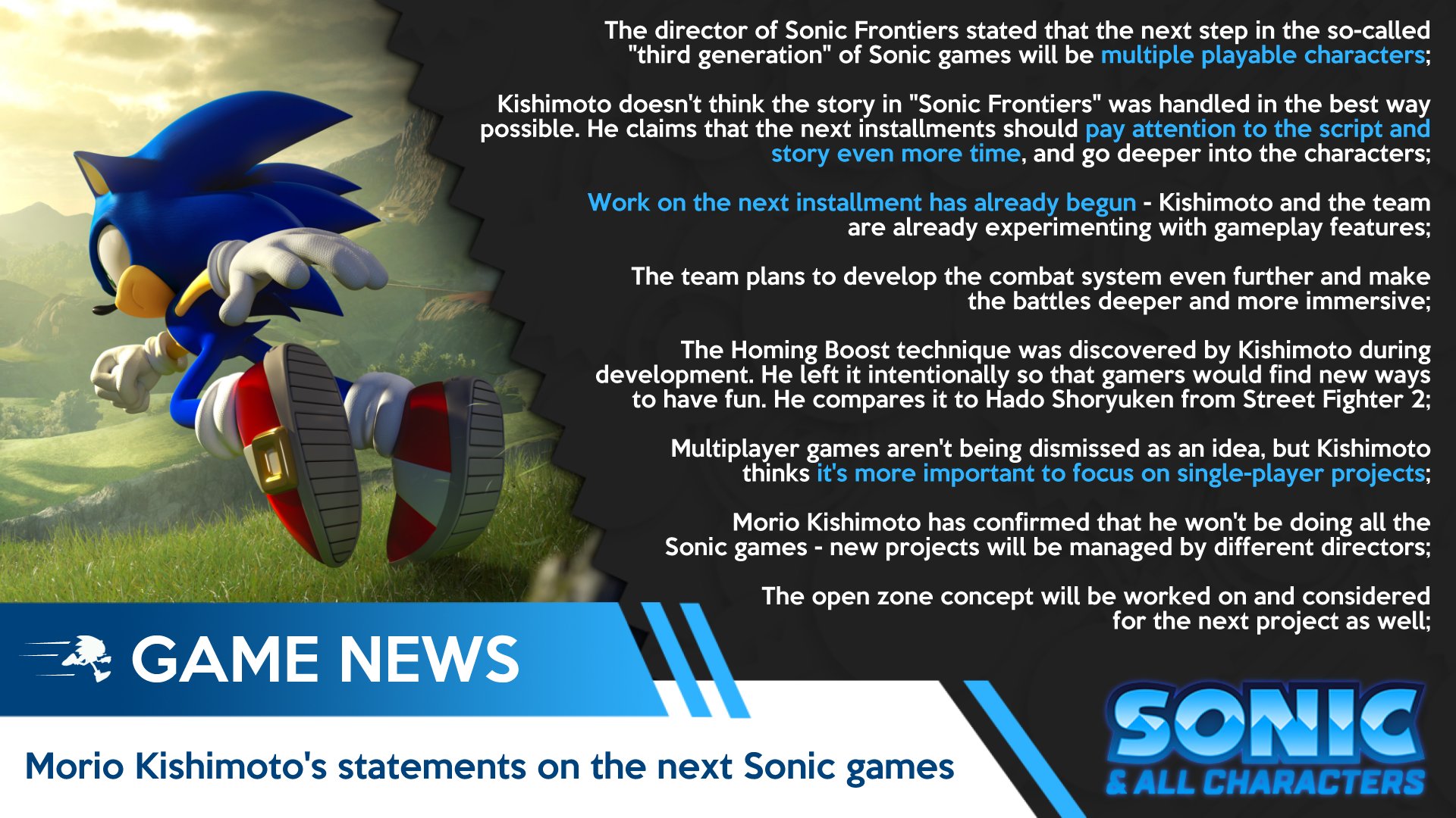 Sonic Frontiers' director says the game still has a long way to go