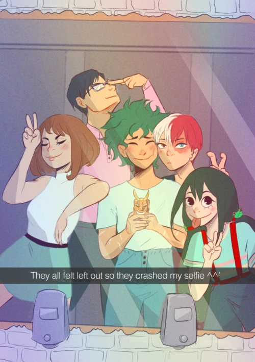 Omg I Found This Picture And It Reminds Me Of My Friends When I Was Going To Take A Mirror Picture Fandom