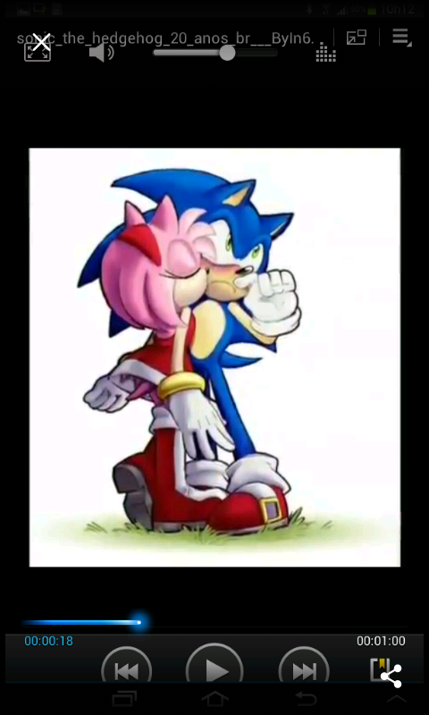 Qual sera a música que sonic está cantando para a amy?