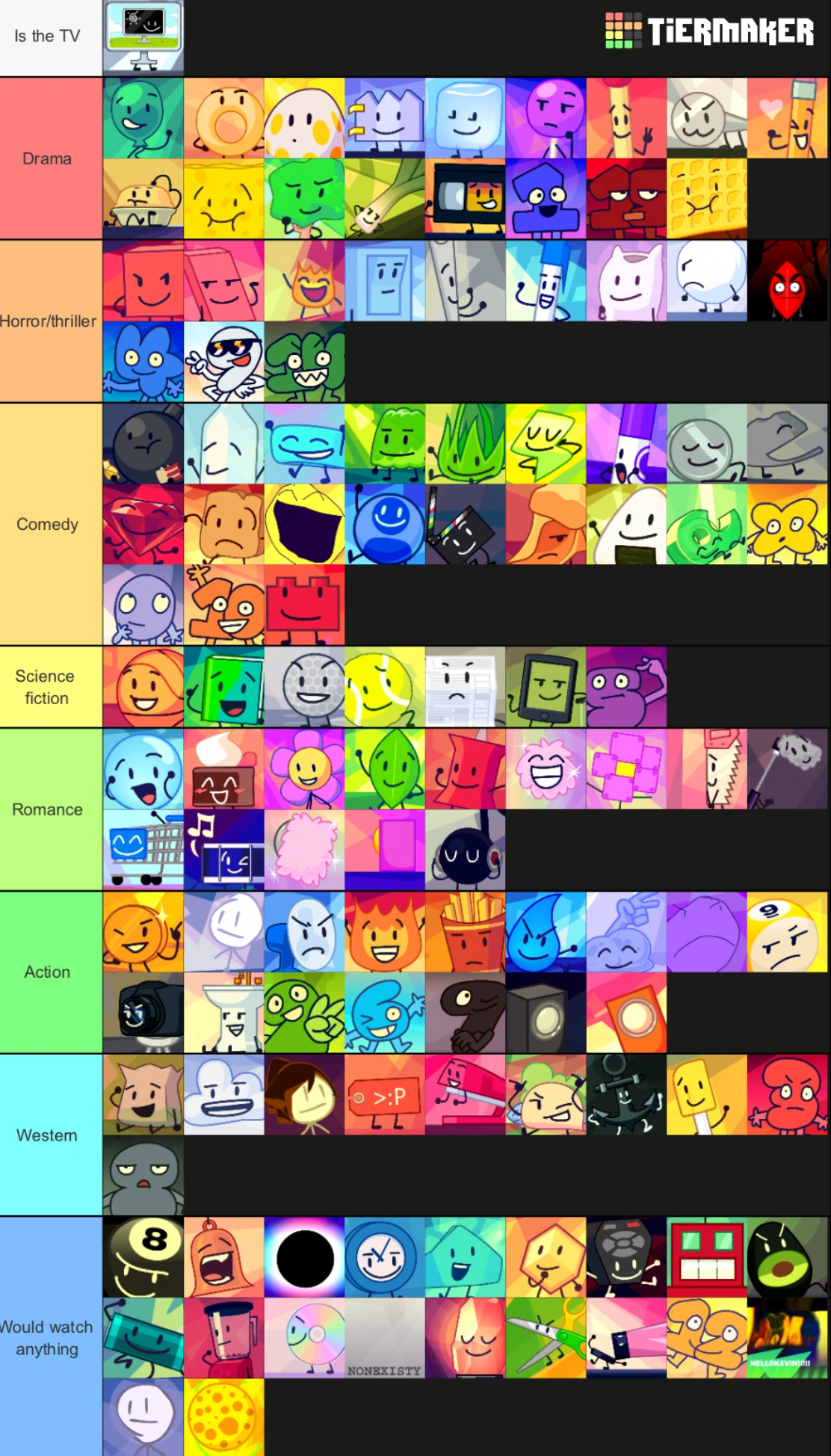 This is what every BFDI character would watch on TV | Fandom