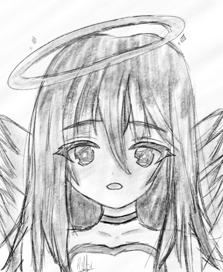angel halo drawing