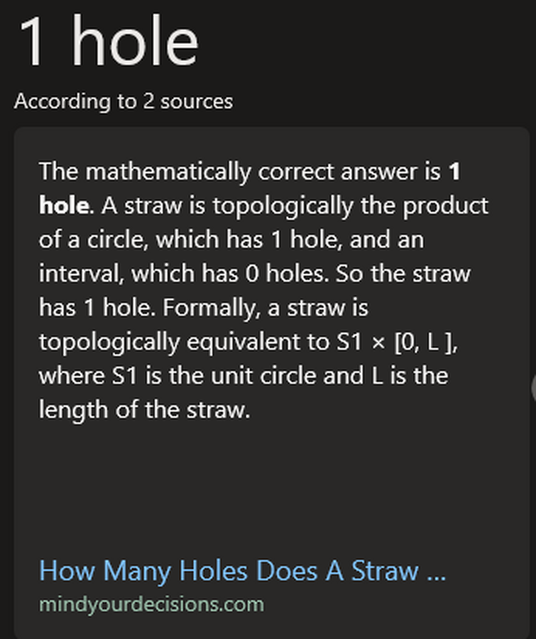how many holes does a straw have Fandom