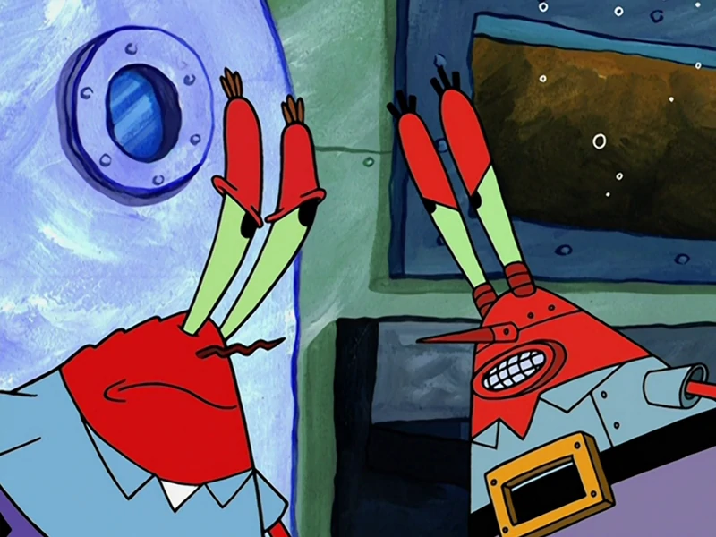 Imagine being (the real) Mr. Krabs in this scene