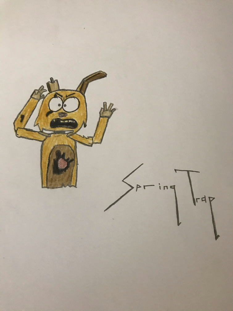 I Drew Springtrap From 5 Am At Freddy S Animation Oof I M Not A Good Artist Fandom