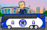 Mourinho in Chelsea Bus