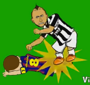 Vidal stepping on Inhexcellent in the 2014/15 UEFA Champions League final