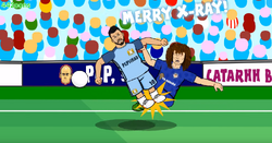 Aguero stamping on Louise.
