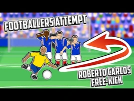 💥Roberto Carlos Free-Kick!💥 Footballers Attempt! Frontmen Season 1