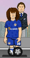 Conte happily driving Louise' car.