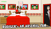 Rudiger Wenger Arsenal bedroom