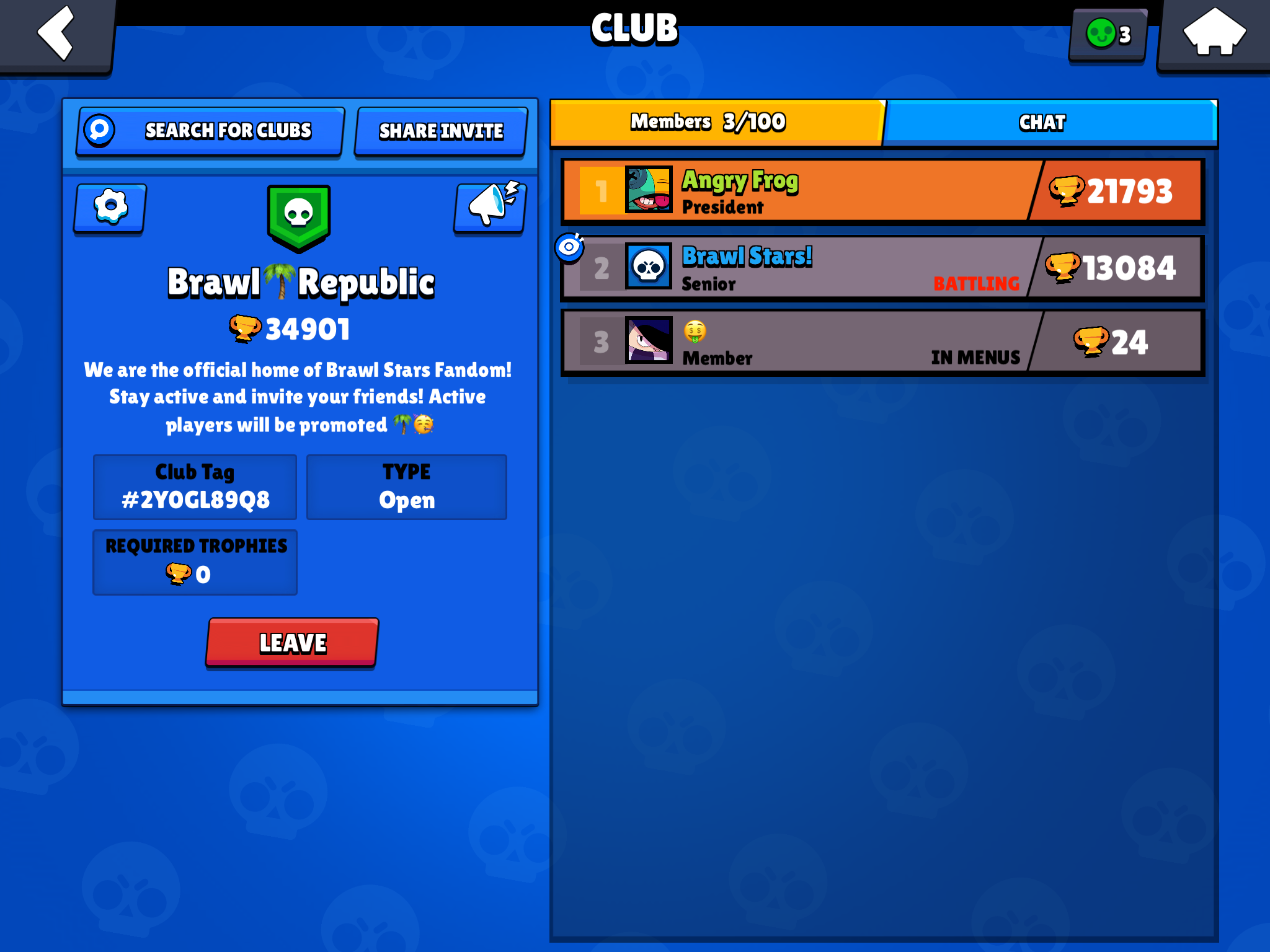 Join The Brawl Republic Fandom - chat do club brawl star