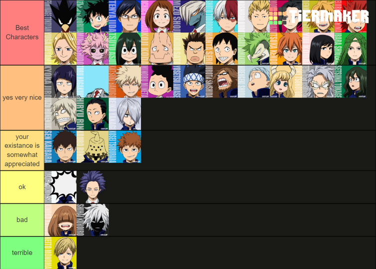 Ranking EVERY My Hero Academia Character !