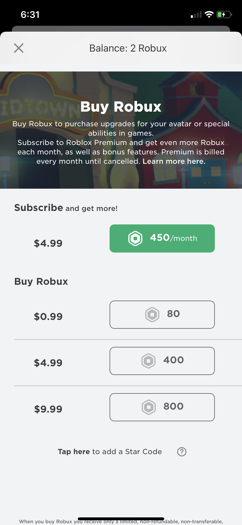 Wait Can Y All Help Me I M Trying To Get Like The 20 Robux Amount But I Don T Have That Option Fandom - purchase 80 robux on roblox