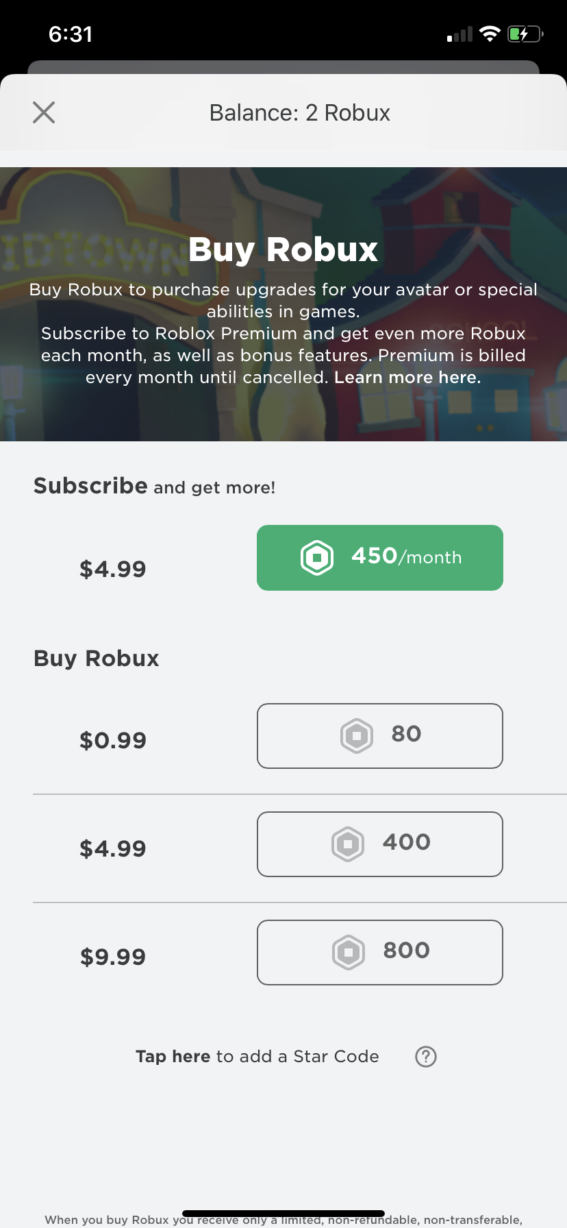 Wait Can Y All Help Me I M Trying To Get Like The 20 Robux Amount But I Don T Have That Option Fandom - roblox purchase 80 robux