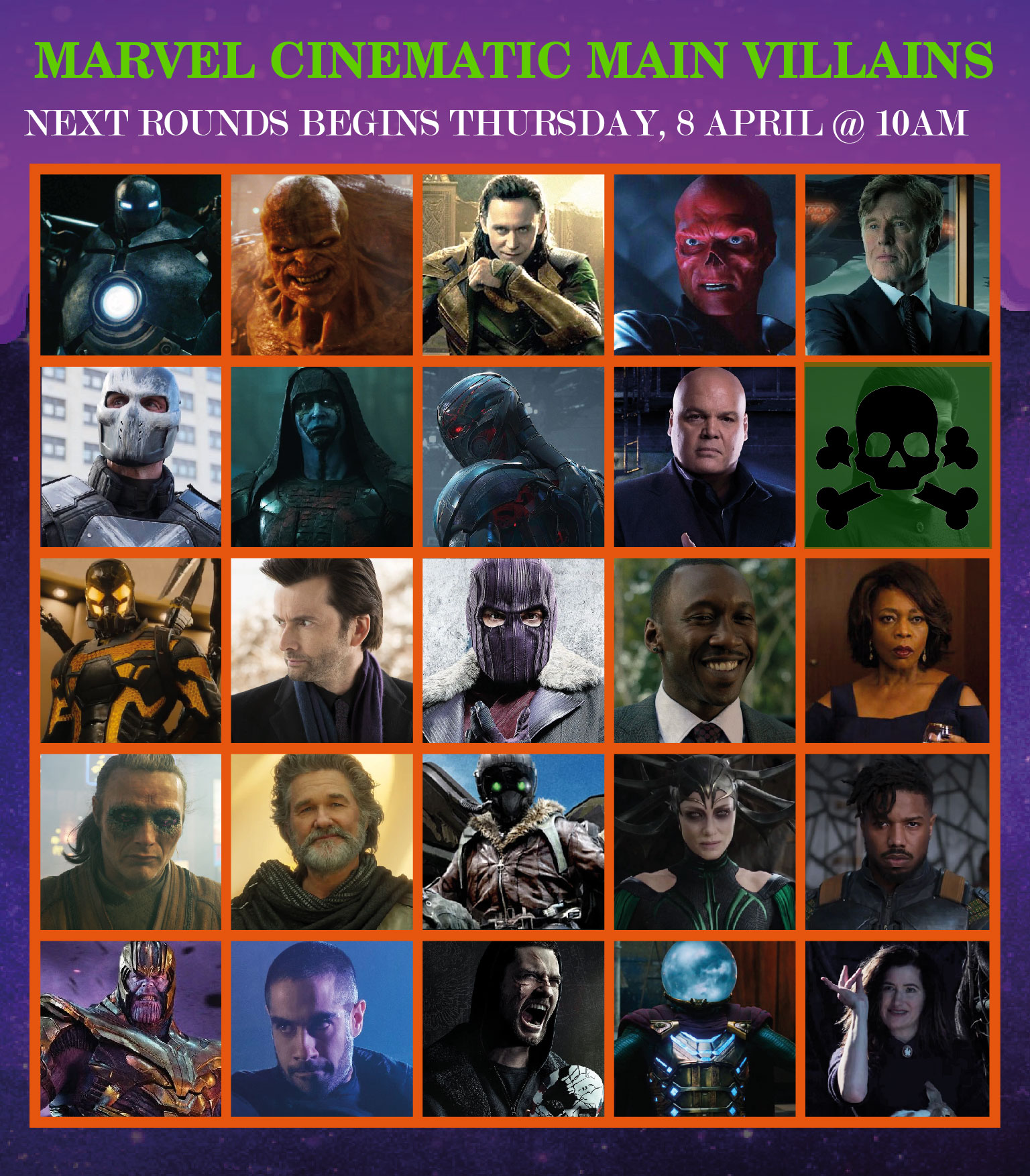 marvel movie villains list