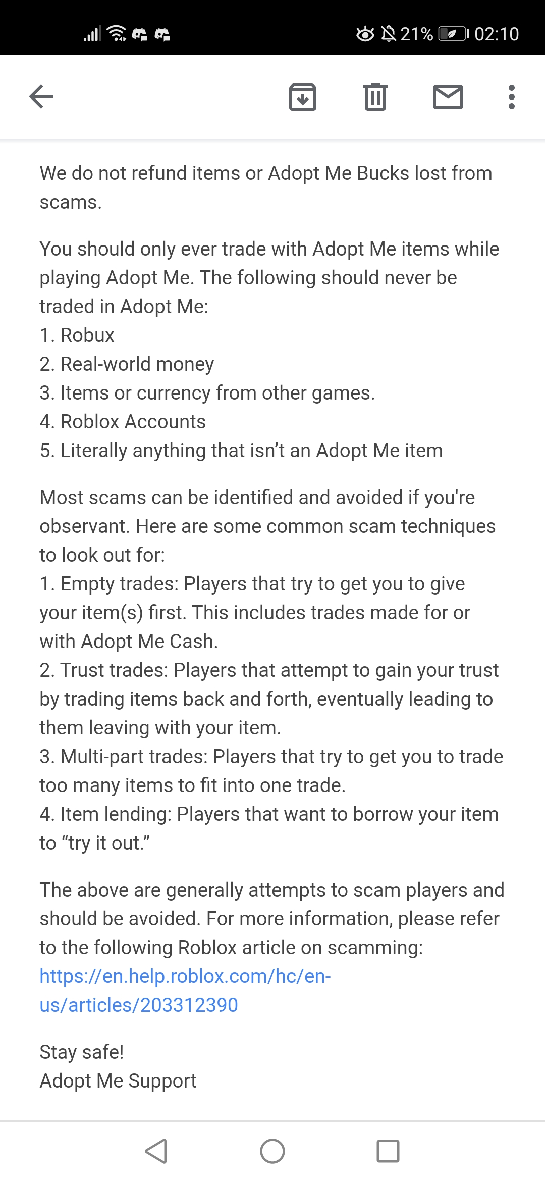 Question I Got Scammed Fandom - i got scammed on roblox adopt me what do i do
