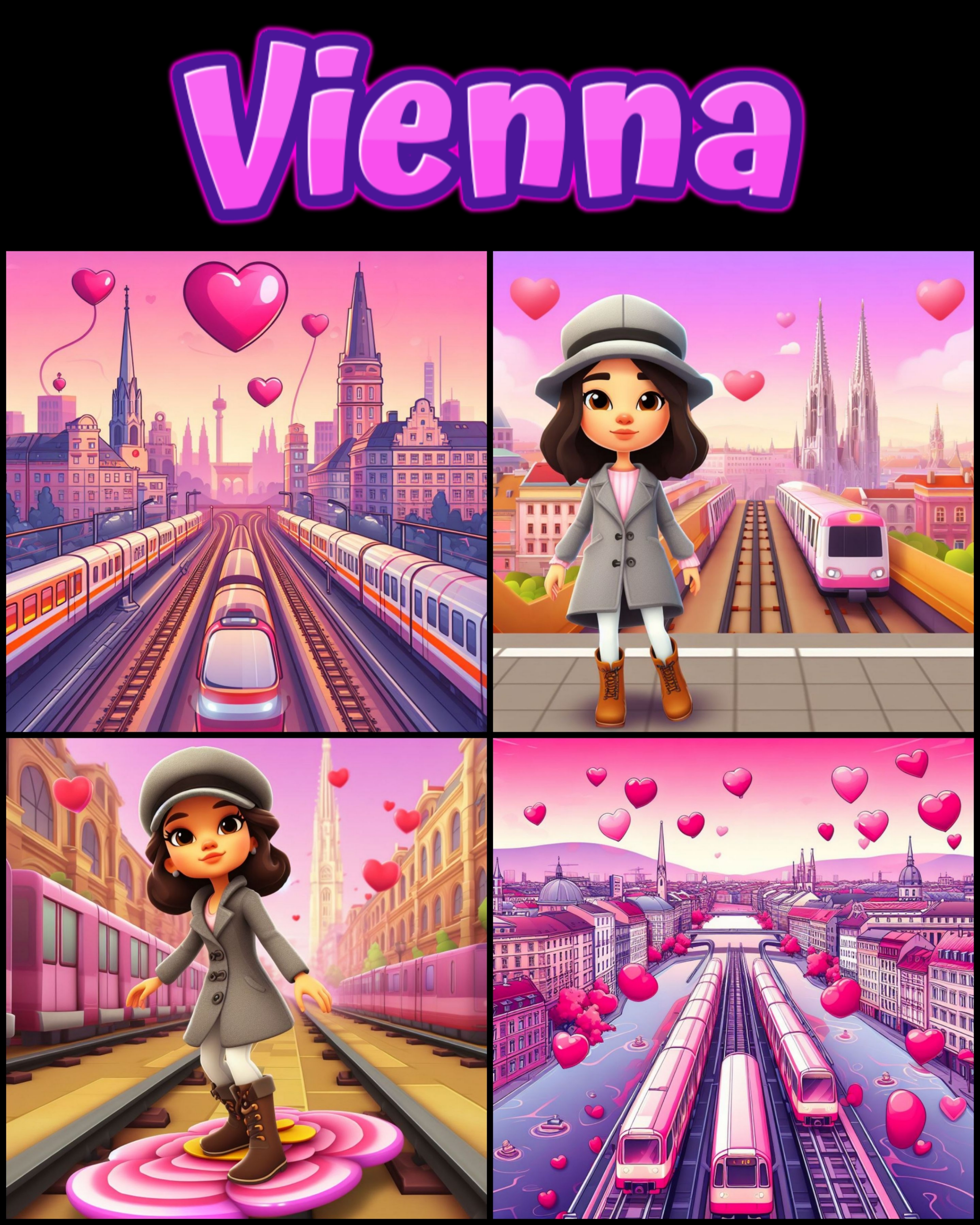 Subway Surfers World Tour Vienna valentine's day special (fanmade by AI)