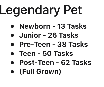 How many tasks to fully grow a legendary pet in adopt me: ❤️ #newtrend