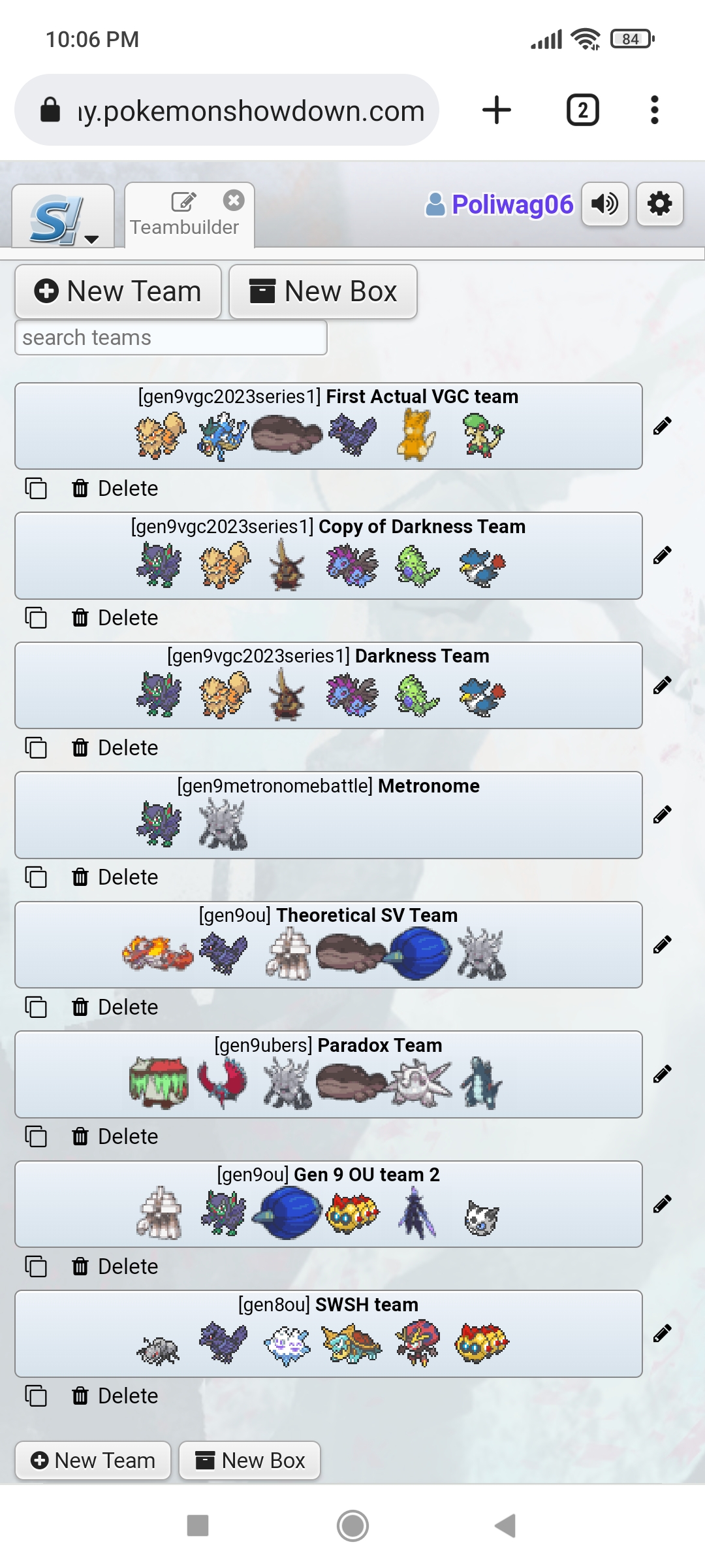 Dark Teambuilder Pokemon Showdown Theme