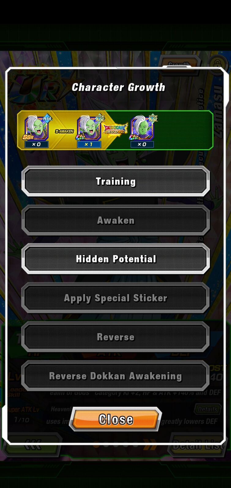 BUG Can t awaken all zamasu even after having awakening medals