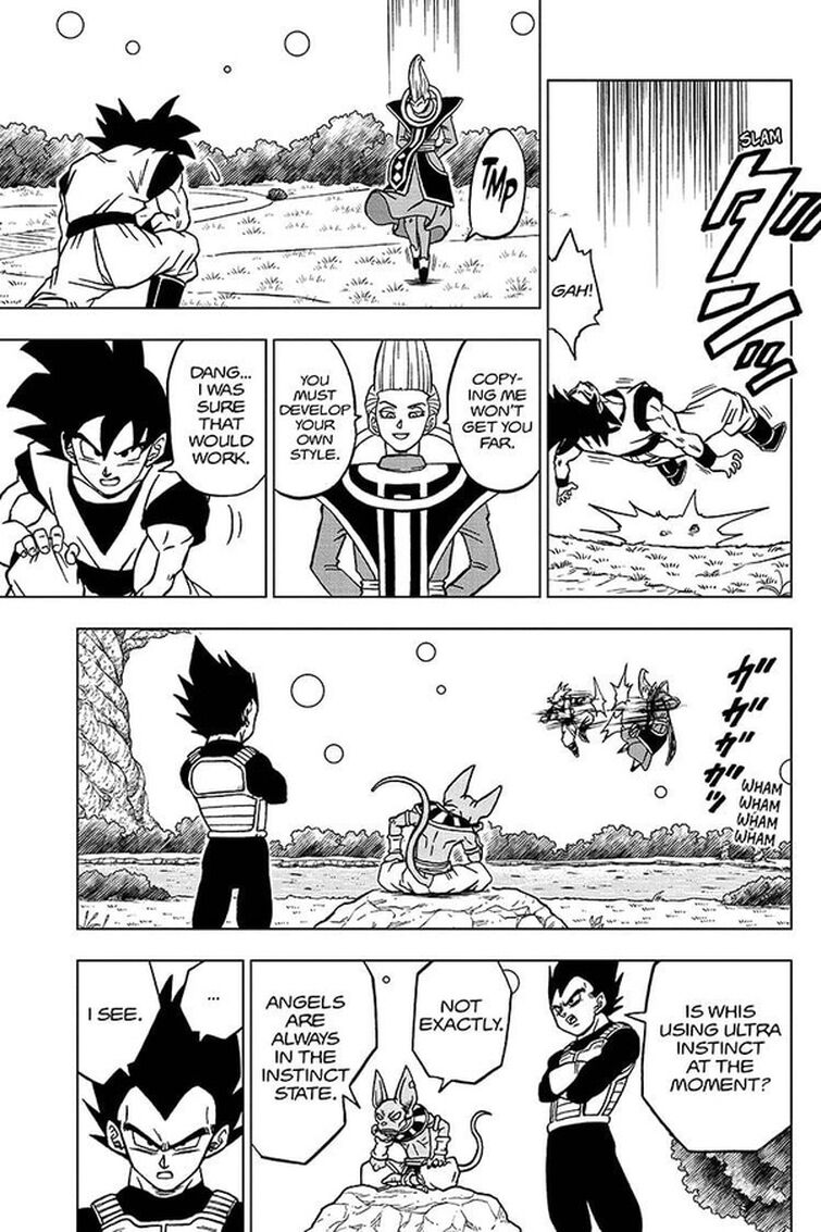 Goku ultra instinct super saiyan 5 scare Whis 