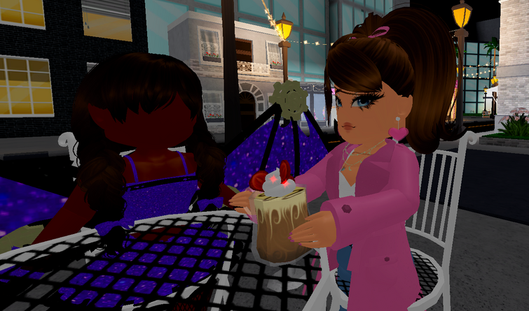 Moonlight square cafe photoshoot (also posted to royale high wiki) :  r/RoyaleHigh_Roblox