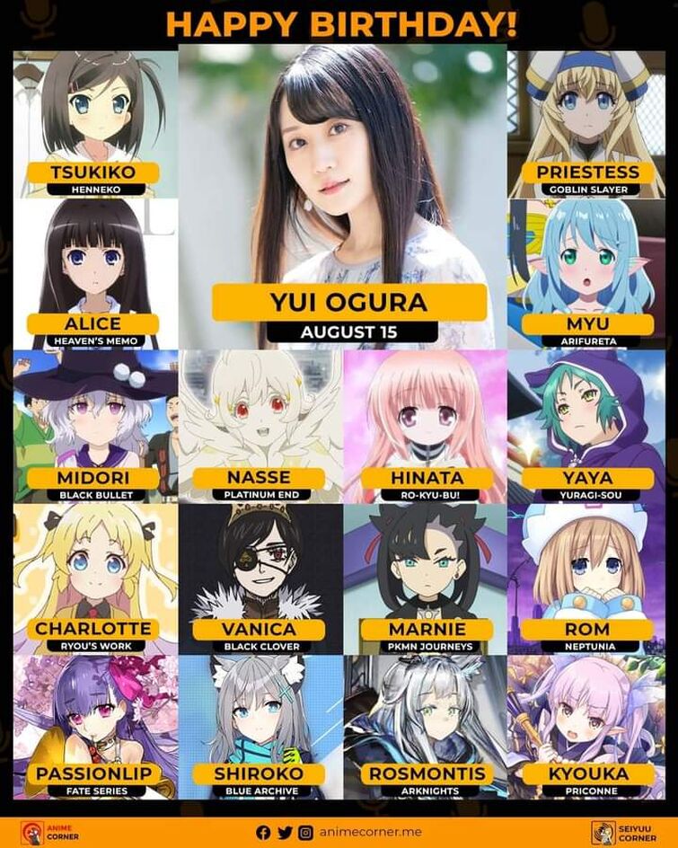 Happy birthday to yui ogura | Fandom