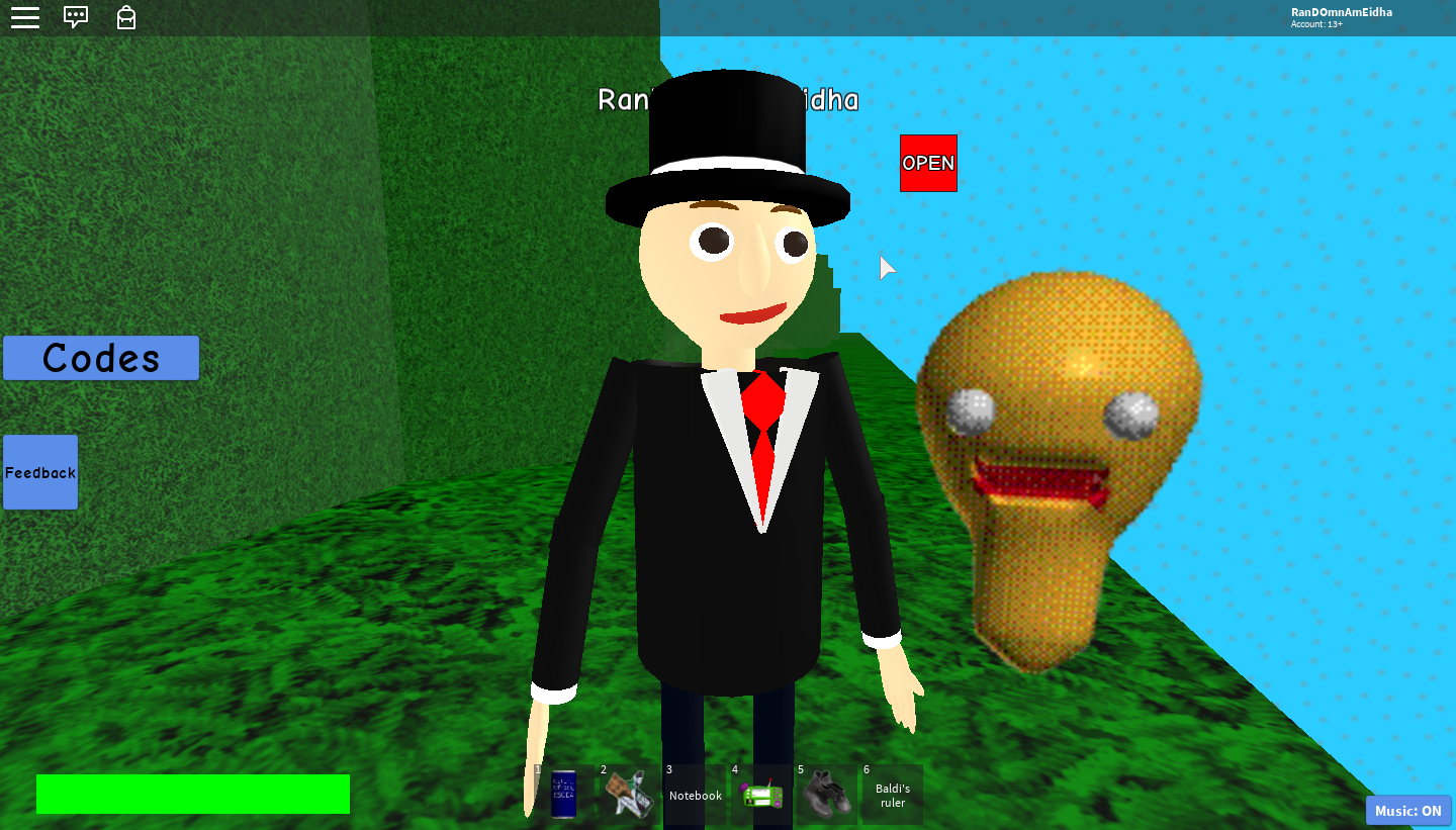 Whats The Code For Baldis Basics In Roblox