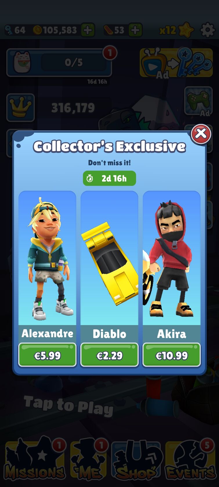 Alexandre, Subway Surfers Wiki