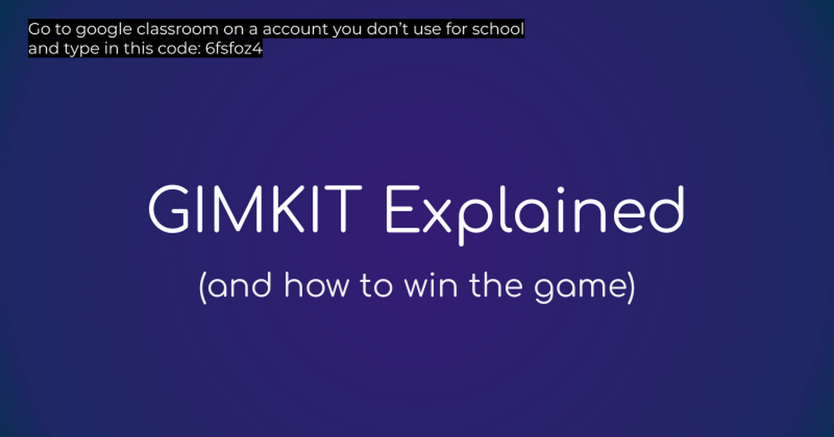 Gimkit Explained (A helpful page where you can learn about Gimkit) | Fandom