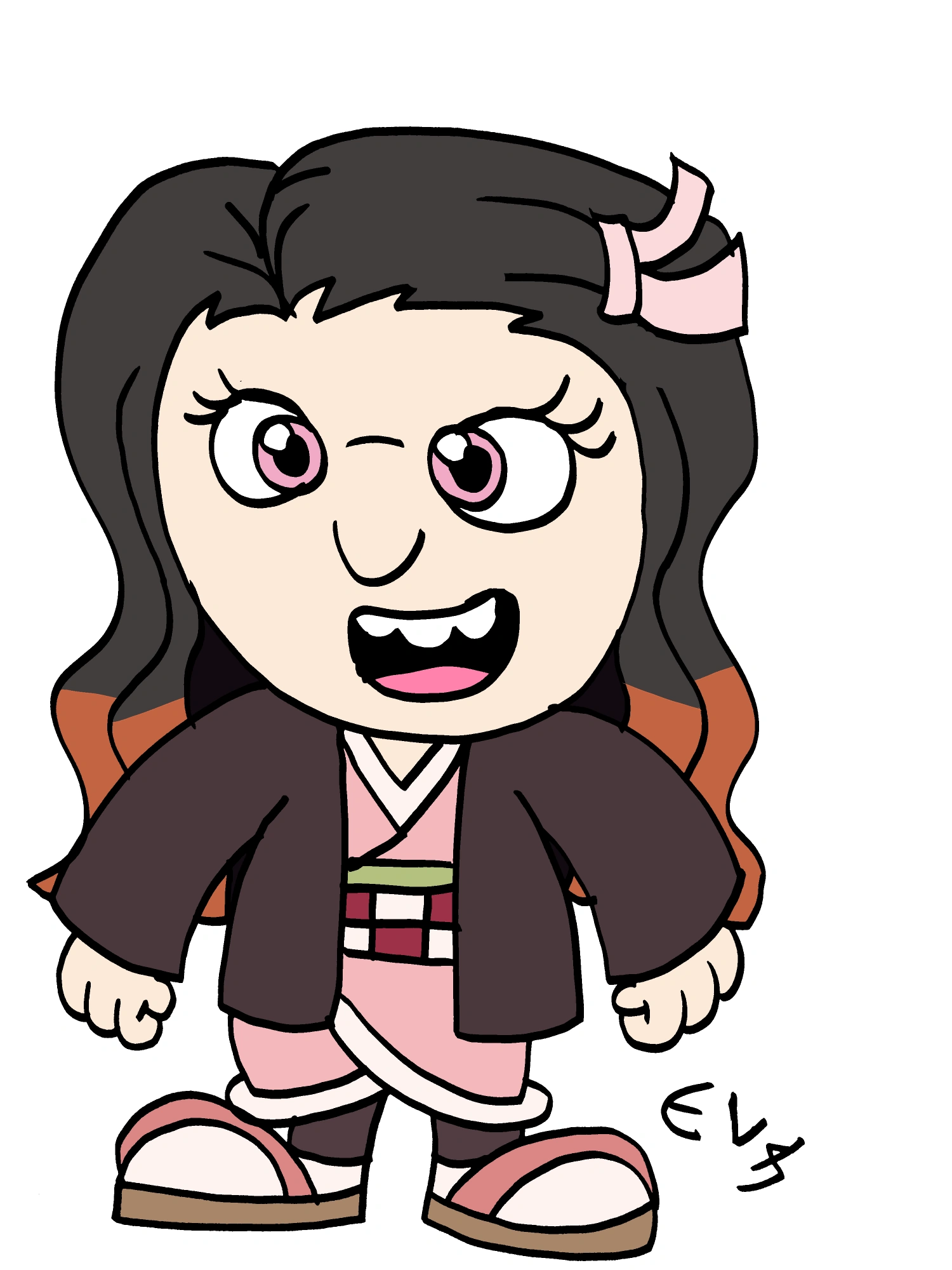 My drawing of Nezuko without mouthpiece Fandom