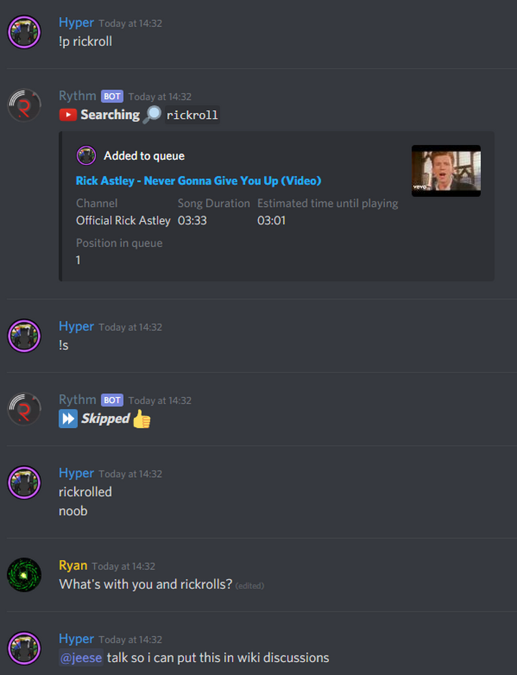 How To Rickroll Someone On Discord 