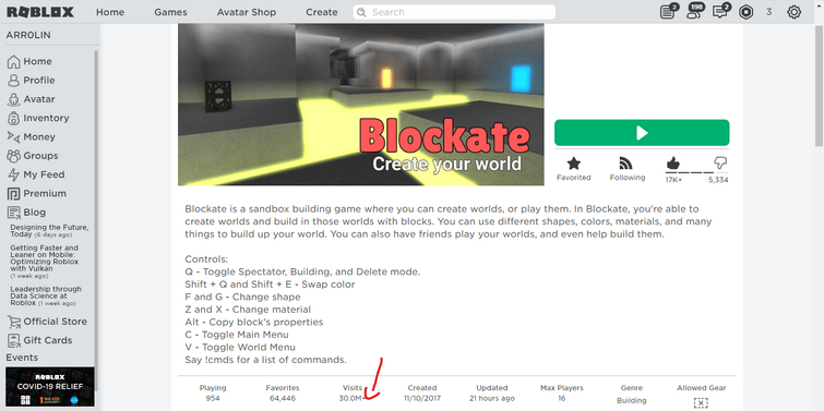 Blockate Reached Of 30m Visits Nice Fandom - how do i copy colors in blockate roblox