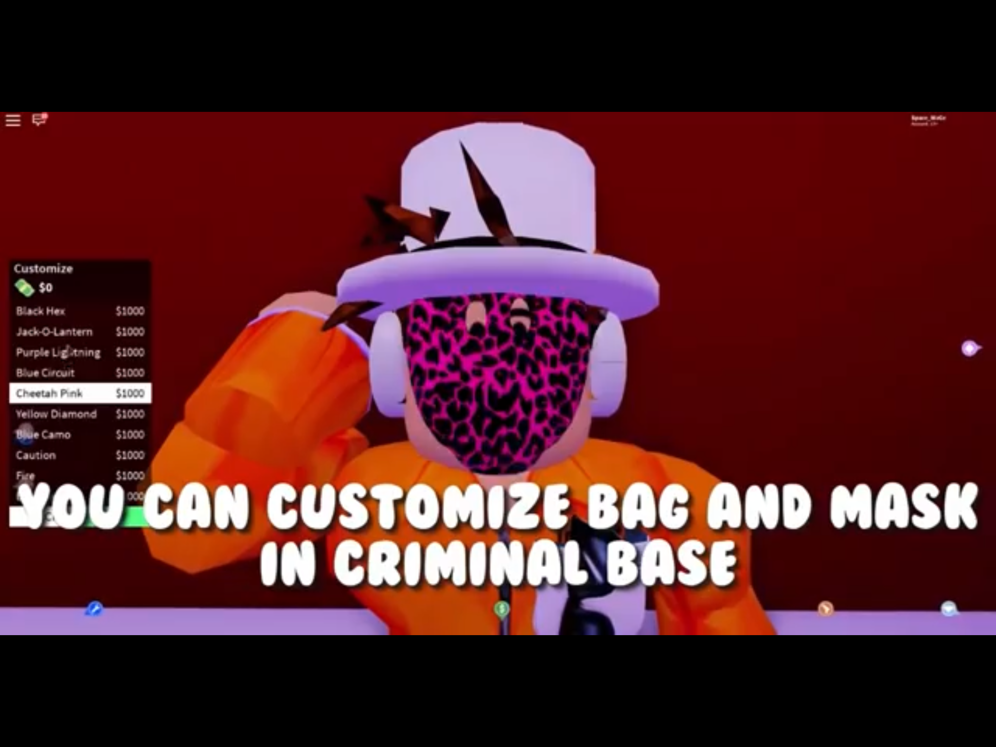 Update Info Masks And Bag Customization Fandom - jack in a bag roblox